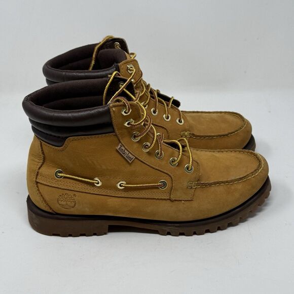 Timberland Oakwell 7 Eye Moc Toe Boots Mens 10 M Brown Nubuck Leather Lug Shoes main image 5